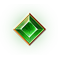 戰神賽特2綠寶石符號倍率圖示,展示8到12個符號可獲0.25倍至2倍獎勵,屬於ATG戰神賽特2覺醒之力中最低報酬符號。